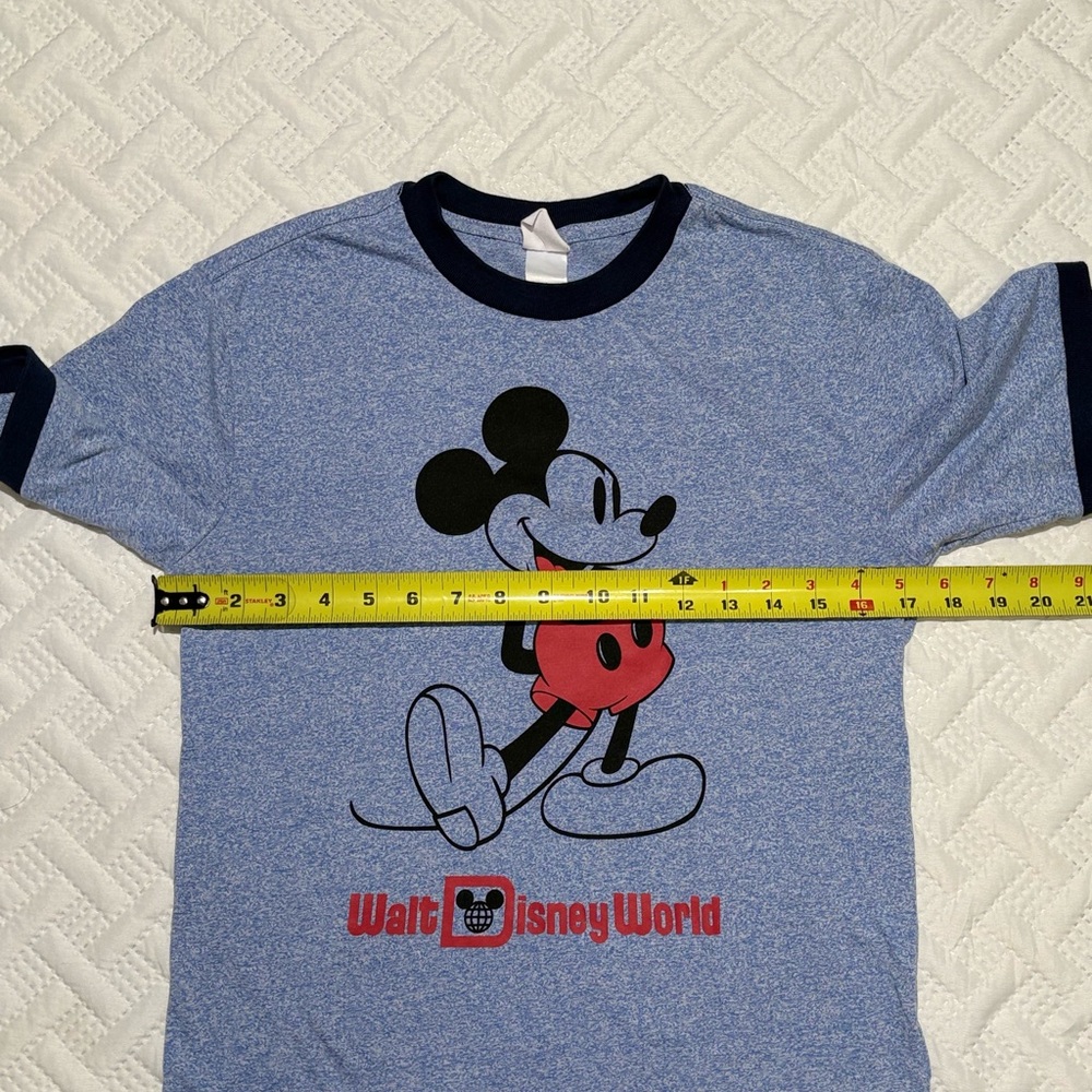 MICKEY MOUSE WALT DISNEY WORLD RINGER Heather T-shirt size XS adult - Picture 5 of 6